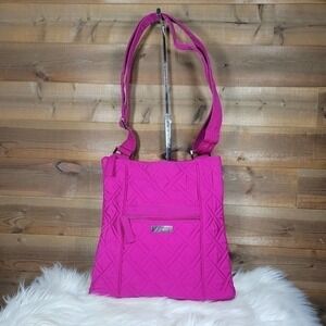 Vera Bradley Magenta Microfiber Crossbody Hipster